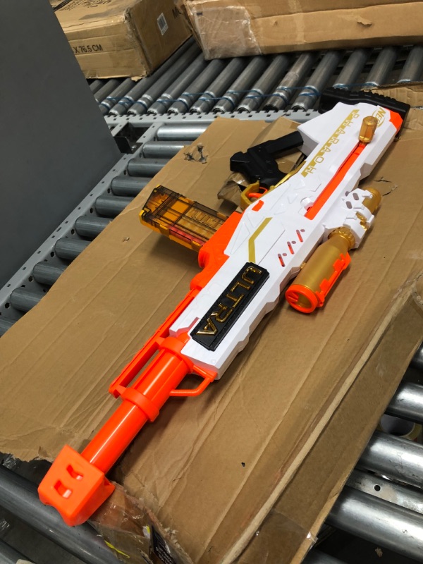 Photo 2 of Nerf Ultra Pharaoh Blaster with Premium Gold Accents, 10-Dart Clip, 10 Nerf Ultra Darts, Bolt Action, Compatible Only with Nerf Ultra Darts