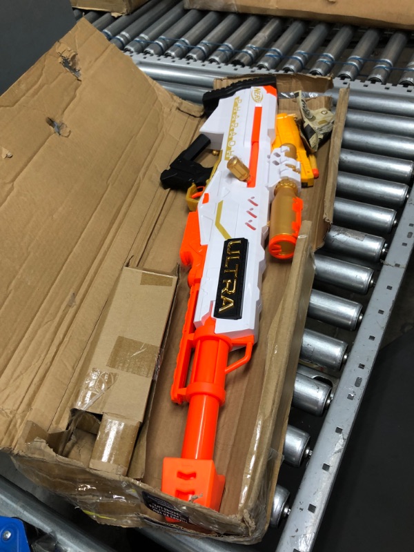 Photo 4 of Nerf Ultra Pharaoh Blaster with Premium Gold Accents, 10-Dart Clip, 10 Nerf Ultra Darts, Bolt Action, Compatible Only with Nerf Ultra Darts