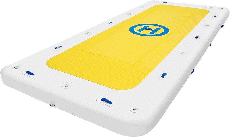 Photo 1 of Happybuy Inflatable Dock Platform, 2- to 8-Person Inflatable Floating Dock, Floating Platform with Electric Air Pump & Hand Pump for Pool Beach Ocean Lake Float for Adults (Major Use - Parts Only)