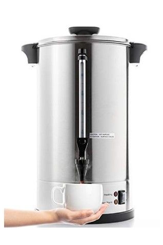 Photo 1 of SYBO Commercial Grade Stainless Steel Percolate Coffee Maker Hot Water Urn, 100 CUP 16L
