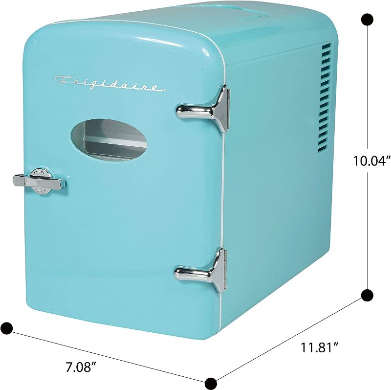 Photo 1 of Frigidaire EFMIS175-BLUE Portable Mini Fridge-Retro Extra Large 9-Can Travel Compact Refrigerator, Blue
