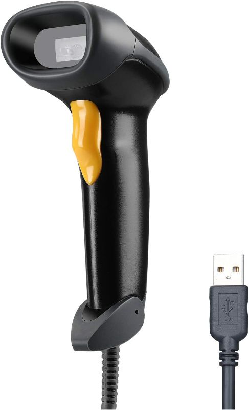 Photo 1 of Eyoyo Handheld USB 2D Barcode Scanner QR PDF417 Data Matrix 1D Bar Code Scanner Wired Barcode Reader with USB Cable for Mobile Payment, Convenience Store, Supermarket, Warehouse
