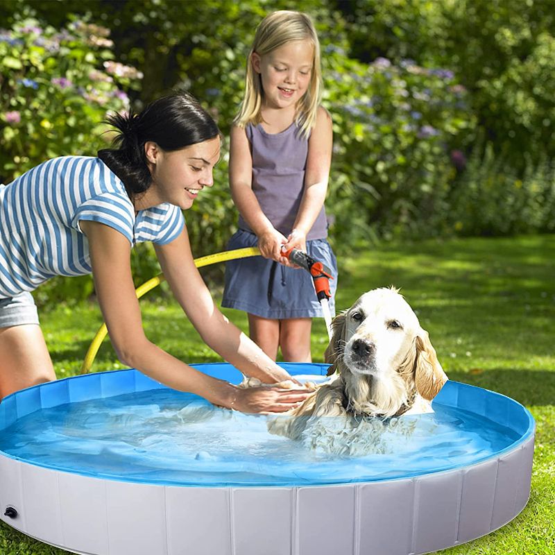 Photo 1 of ***PARTS ONLY***

TIDYON Dog Pool Large Foldable Collapsible Dog Pool Plastic Pool Portable Dog Swimming Pool Plastic Kiddie Pool for Kids Dogs in Summer (XXL 63")
