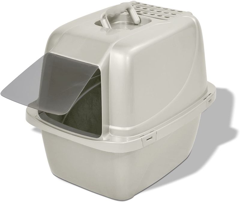 Photo 1 of (Used) Van Ness Pets Odor Control Large Enclosed Cat Litter Box, Hooded, Pearl, CP6
