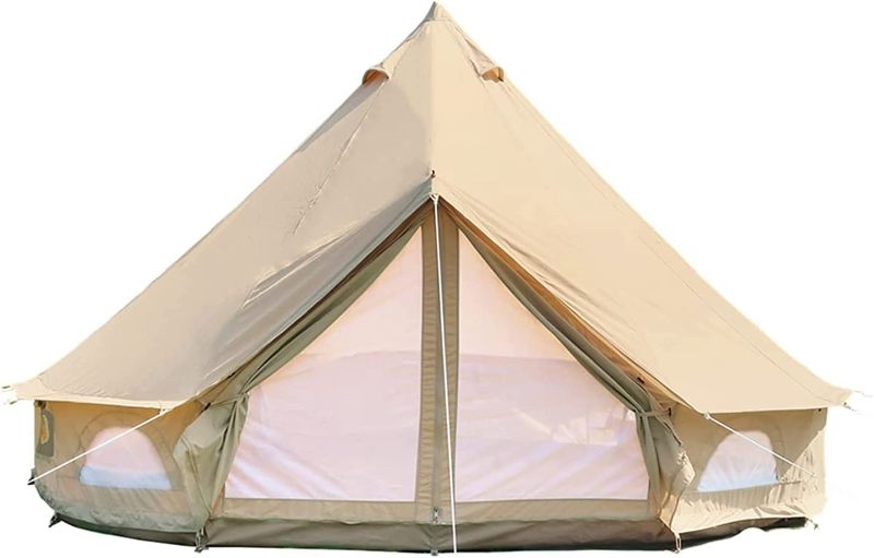 Photo 1 of (Used - Incomplete) DANCHEL OUTDOOR Canvas Bell Tent with Rolled up Side Wall for 360° Scenery