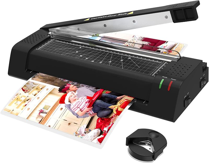 Photo 1 of 13 inch Wide Laminator, 7 in 1 A3 A4 A6 Thermal Laminator Laminating Machine with Paper Cutter for Office Home Use , 50 Pouches and Corner Rounder
