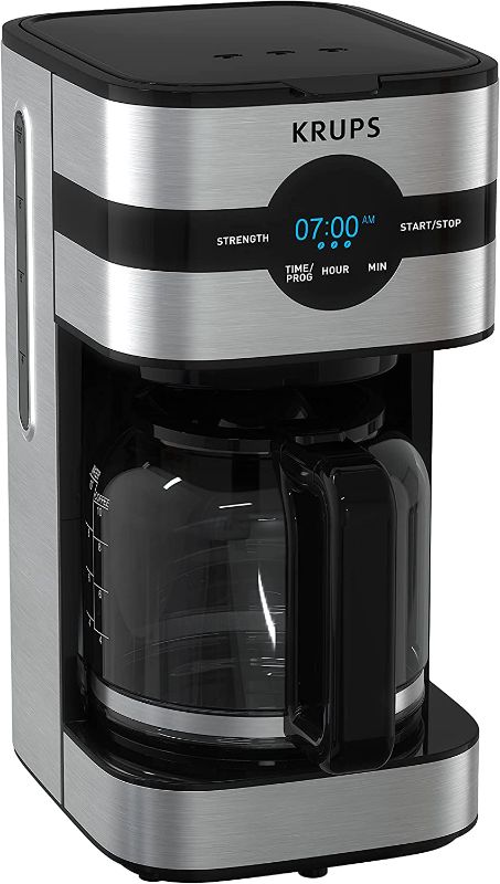 Photo 1 of KRUPS Simply Brew Digital Drip Coffee Maker, 10 cups, Black & Stainless Steel