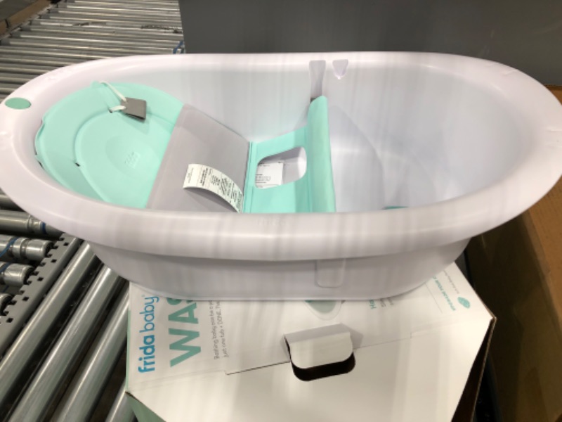 Photo 2 of 4-in-1 Grow-with-Me Bath Tub by Frida Baby Transforms Infant Bathtub to Toddler Bath Seat with Backrest for Assisted Sitting in Tub
**USED**