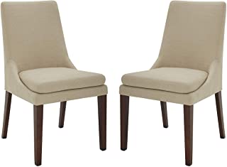 Photo 1 of (CRACKED LEG; DIRTY MATERIAL)
Amazon Brand – Stone & Beam Alaina Upholstered Dining Room Kitchen Chairs, 20"W, Set of 2, Hemp