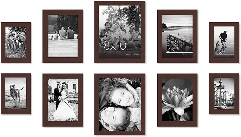 Photo 1 of (BROKEN GLASS)
Americanflat 10 Piece Mahogany Gallery Wall Picture Frame Set