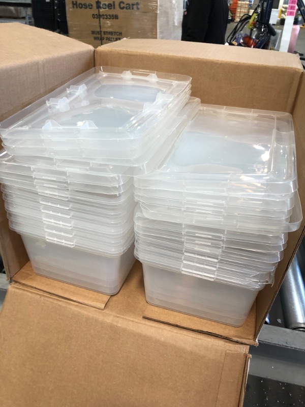 Photo 2 of (MISSING LIDS/CONTAINERS; CRACKED LIDS/CONTAINERS)
IRIS USA, Inc. CNL-6 6 Quart Clear Storage Box CNL-5 Storage Box, 5 Quart, Clear, 20 Pack
