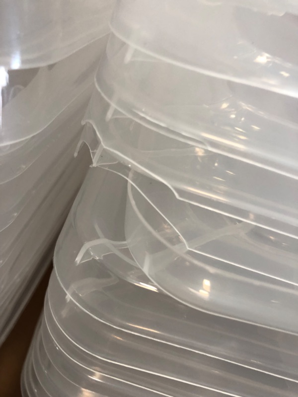 Photo 3 of (MISSING LIDS/CONTAINERS; CRACKED LIDS/CONTAINERS)
IRIS USA, Inc. CNL-6 6 Quart Clear Storage Box CNL-5 Storage Box, 5 Quart, Clear, 20 Pack
