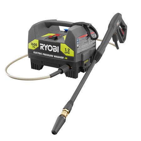 Photo 1 of (MAJOR CONTAINER CRACKS; BROKEN HANDHELD COMPONENTS)
Ryobi 1,600-PSI 1.2-GPM Electric Pressure Washer RY141612
