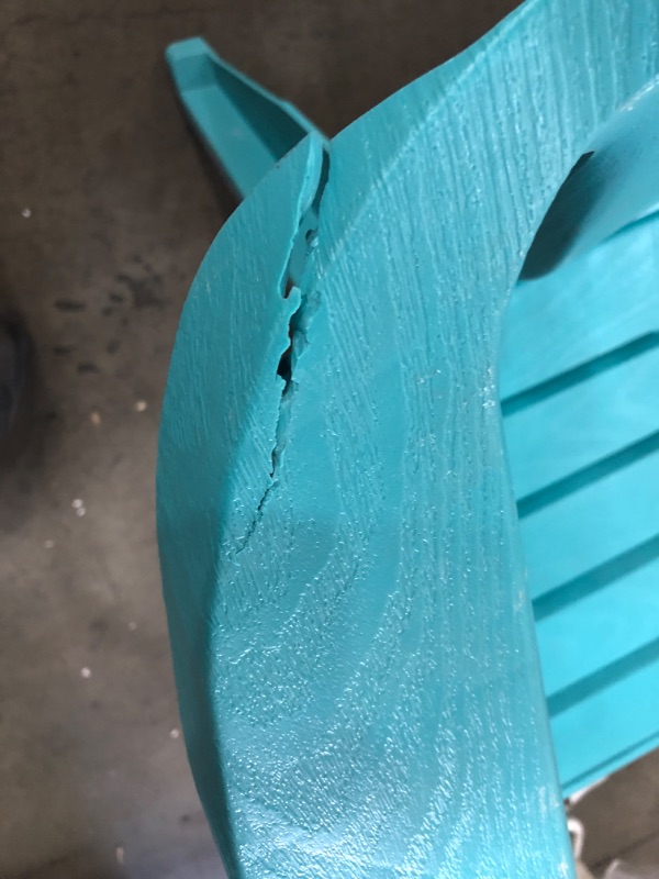 Photo 4 of (COSMETIC DAMAGE/CRACKED)
Adams Manufacturing RealComfort Outdoor Resin Stackable Adirondack Chair Teal
