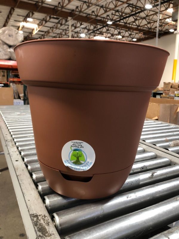 Photo 2 of (2 PLANTERS) Southern Patio
Graff 15.9 in. x 14.2 in. Light Terracotta Resin Self-Watering Planter