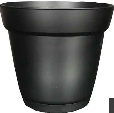 Photo 1 of (4 planters)
Southern Patio
Graff 11.9 in. x 10.7 in. Black Resin Self-Watering Planter