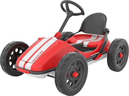 Photo 1 of Chillafish Monzi RS: Pedal Go-Kart for Kids 3-7 Years, Folds Down for Easy Storage and Adjustable Seat Without Tools, Airless no-Puncture RubberSkin Tires, and Wall Mount for Easy Storage, Red
