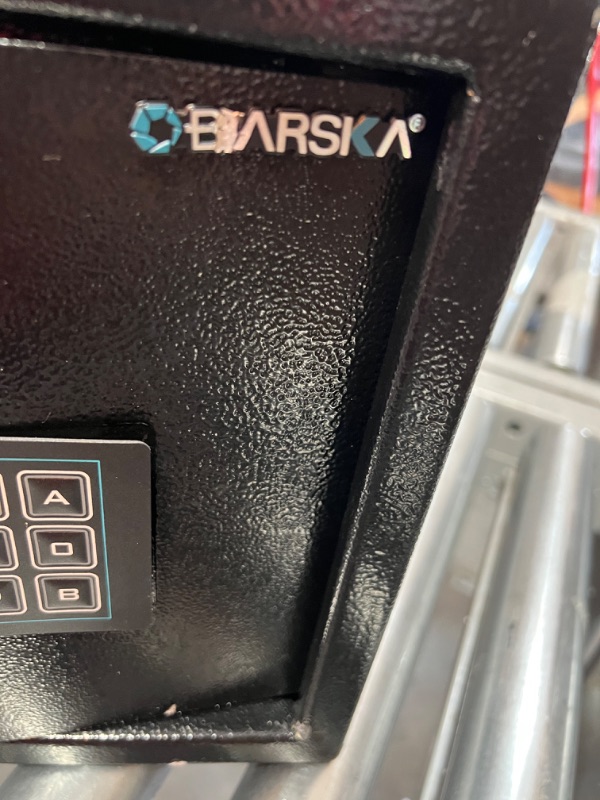 Photo 8 of BARSKA AX11934 Compact 0.57 Cubic Ft Digital Multi-User Keypad Security Business Depository Drop Safe with Front Load Drop Box for Money, Cash & Mail Lock Box
COSMETIC DAMAGE AND MISSING KEY!!!!!!!!!