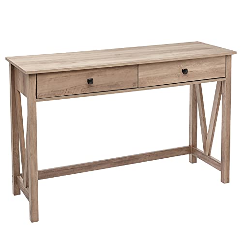 Photo 1 of **PARTS ONLY**
ROCKPOINT Furniture Rustic Farmhouse Wood Computer Writing Desk Office, 47 Inch-Grey Wash
