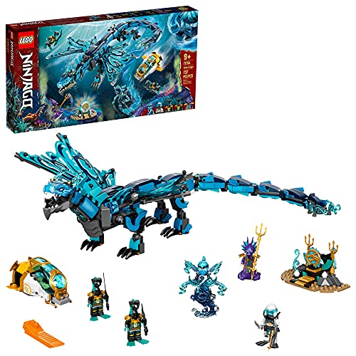 Photo 1 of -LEGO LEGO NINJAGO Water Dragon 71754 Building Kit; Battle Playset with Posable Ninja Dragon Toy and NINJAGO NYA; New 2021 (737 Pieces)
