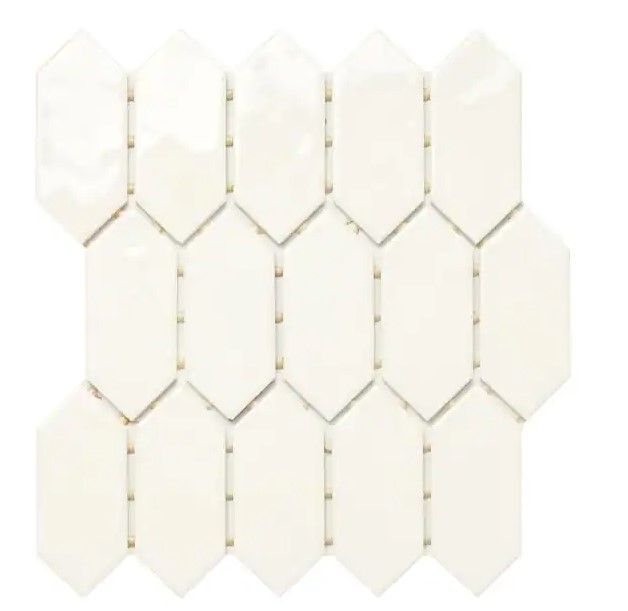 Photo 1 of 
Daltile
LuxeCraft 11 in. x 12 in. x 6.35 mm White Ceramic Picket Mosaic Wall Tile (0.73 sq. ft./Each) (10 PACK) 