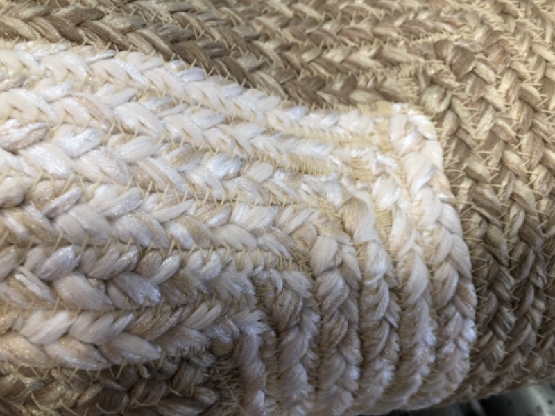 Photo 3 of 5' X 7'' Braided Outdoor Rug with Fringe Neutral/Ivory - Threshold™ Designed with Studio McGee
