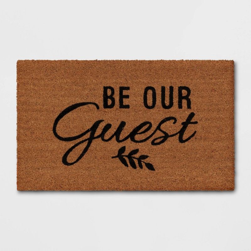 Photo 1 of **MINOR DAMAGE** 1'6"x2'6" Be Our Guest Doormat Black - Threshold™
