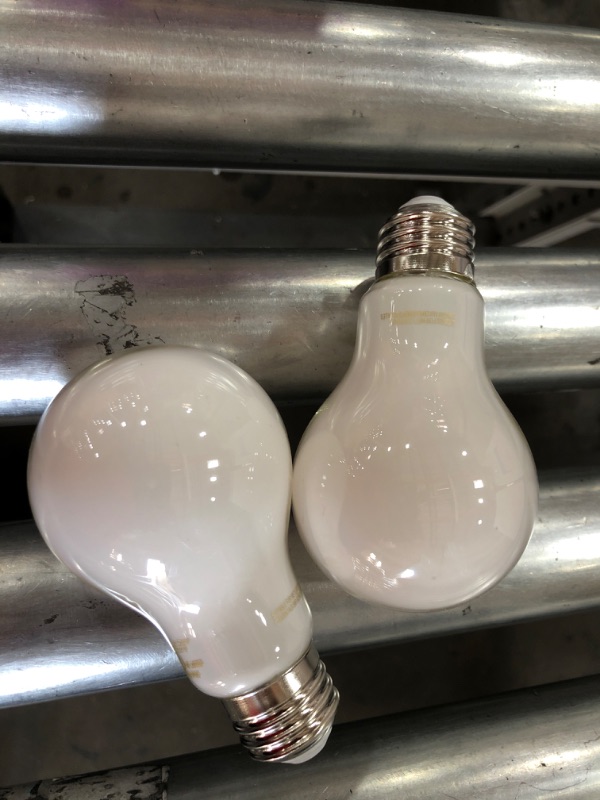 Photo 2 of **SET OF 2** Philips 40-Watt Equivalent A19 Dimmable with Warm Glow Dimming Effect Energy Saving LED Light Bulb Soft White (2700K) (2-Pack)
