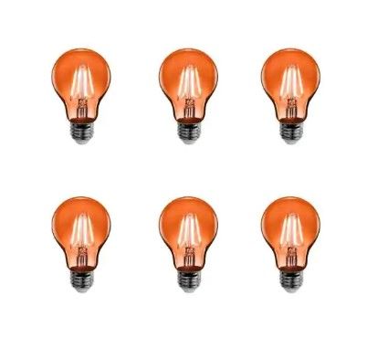 Photo 1 of 
Feit Electric
25-Watt Equivalent A19 Medium E26 Base Dimmable Filament Orange Colored LED Clear Glass Light Bulb (6-Pack)