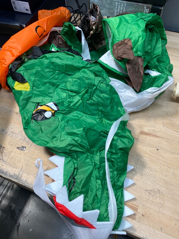 Photo 2 of GOOSH Inflatable Costume for Kids, Halloween Costumes Boys Girls Dinosaur Rider, Blow Up Costume for Unisex Godzilla Toy (SIZE M 55")
