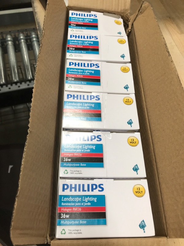 Photo 3 of 6 PACK OF Philips PAR36 Halogen Landscape Light Bulb: 3000-Kelvin, 36-Watt. Multi Purpose Base
