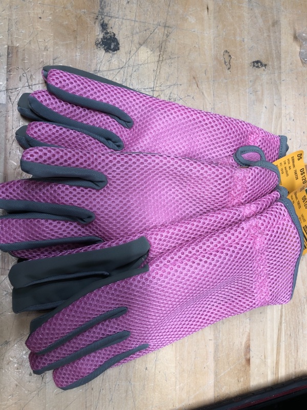 Photo 2 of 3 PACK West Chester Protective Gear Women's Medium/Large Hi-Dexterity Garden Gloves, Pink/Gray
