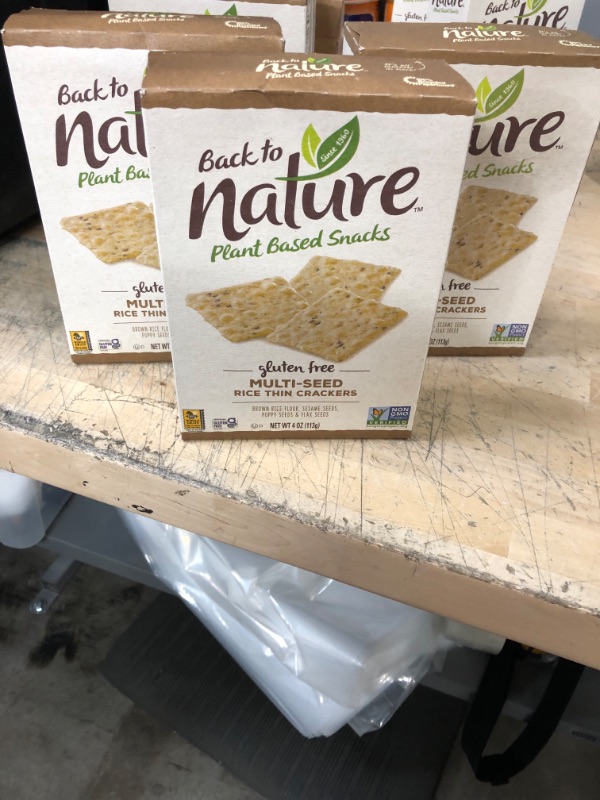 Photo 2 of *EXPIRES May 2022, NON REFUNDABLE* 
Back to Nature Gluten Free Crackers, Non-GMO Multi-Seed Rice Thins, 4 Ounce, 3 pk
