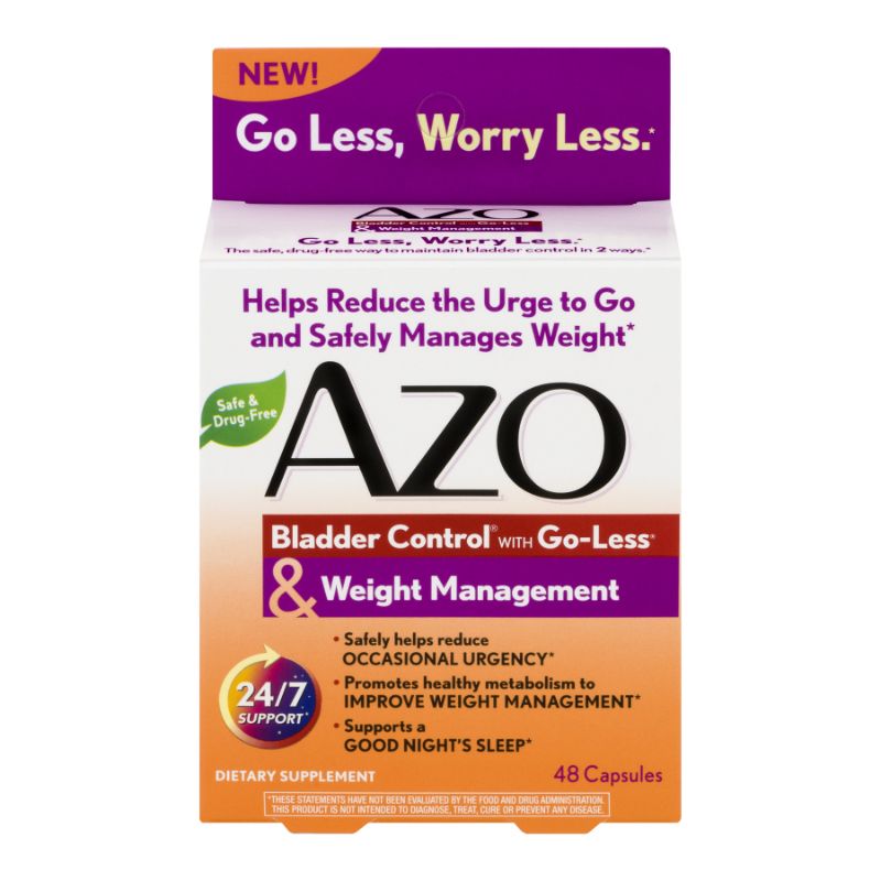 Photo 1 of **NON-REFUNDABLE**EXP: 06/23  AZO Bladder Control with Go-Less & + Weight Management, Capsules, 48 Ct | 