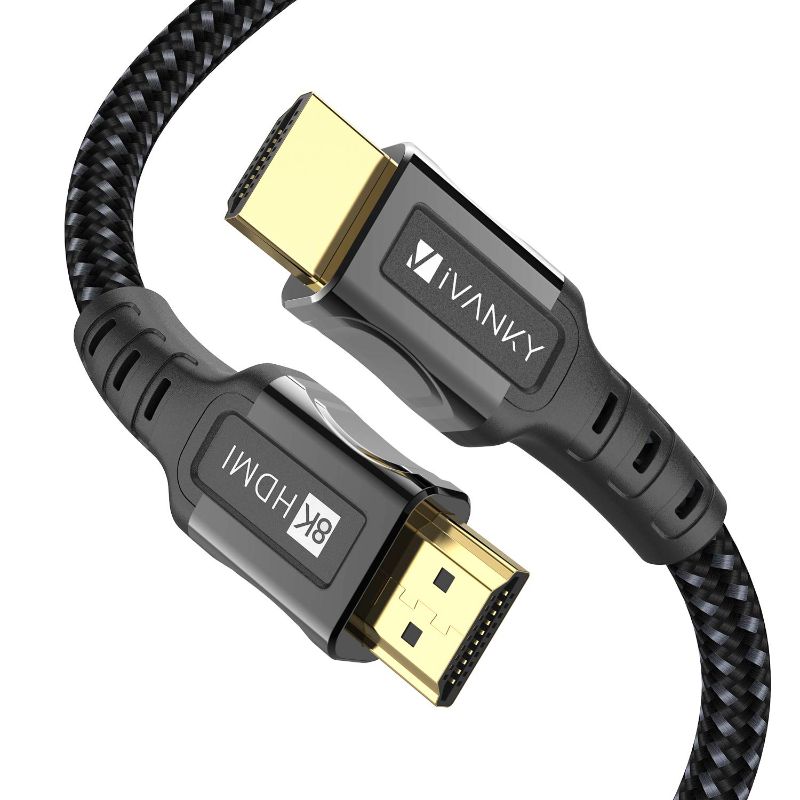 Photo 1 of 3 PACK 8K HDMI Cable for PS5, iVANKY HDMI 2.1 Cable 8K@60Hz Ultra HD 48Gbps 8K HDR, 3D, 4320P,2160P, 1080P, Ethernet - Zinc Alloy Shell - Audio Return (ARC), UHD TV, Monitor, PS4, PS3-6.6ft
