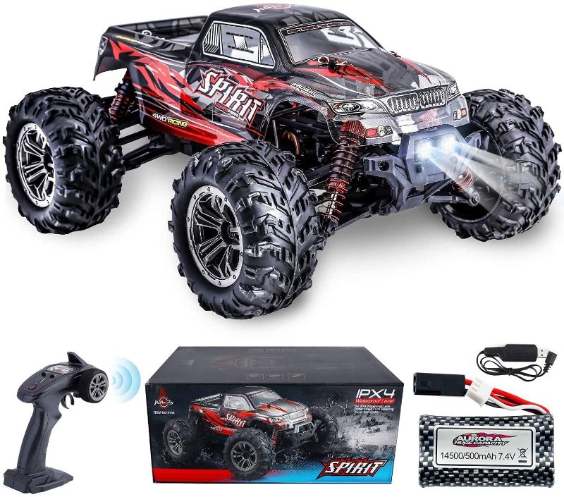 Photo 1 of HisHerToy Remote Control Car for Adults Boys Girls Big RC Trucks for Adults IPX4 Waterproof Off Road RC Cars for Adults Kids 1:16 // 36km/h Monster Hobby Cross-Country Buggy with Headlights COMES WITH BATTERY
