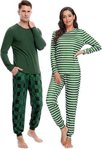 Photo 1 of Irevial Family Pajamas Matching Sets Striped/Plaid Sleepwear Holiday Pjs for Adults and Kids
size XL
