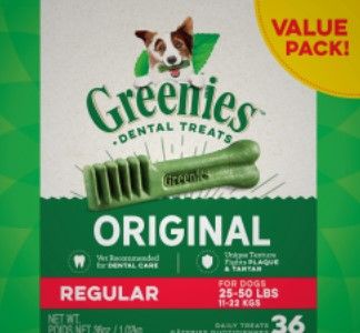 Photo 1 of **NON-REFUNDABLE** Exp: 6/21/.22 Greenies Original Regular Size Dog Dental Treats Value Pack 36 Oz
