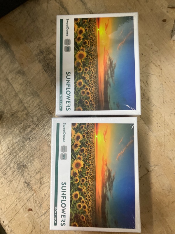 Photo 2 of **NON-REFUNDABLE** 2 PACK SweatDance 500 Piece Jigsaw Puzzles for Adults for Kids-Sunflowers in The Field- Puzzle Games Funny Gifts
