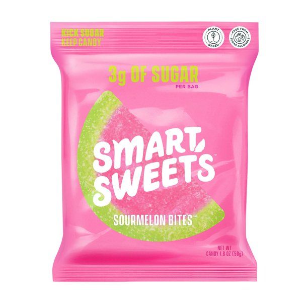 Photo 1 of **NONREFUNDABLE**BEST BY: 9/30/2021**
NEW SmartSweets Sourmelon Bites, Candy with Low Sugar (3g), Low Calorie, Plant-Based, Free From Sugar Alcohols, No Artificial Colors or Sweeteners, Pack of 6 1.8 Ounce (Pack of 6)
