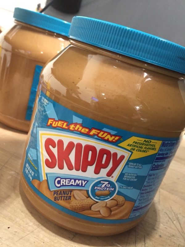 Photo 2 of **NONREFUNDABLE**BEST BY: MAY 22/2022**
SKIPPY Peanut Butter, Creamy, 7 g protein per serving, 64 oz 2 count
