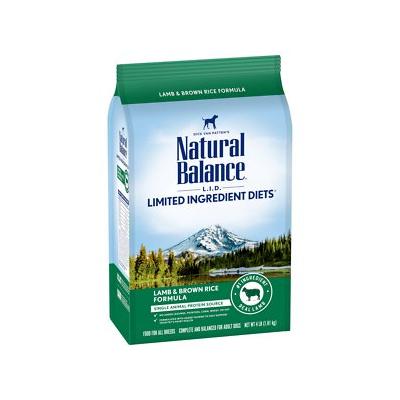 Photo 1 of **NON-REFUNDABLE** Expiration Date 3/23/23
Natural Balance L.I.D. Limited Ingredient Diets Lamb & Brown Rice Formula Dry Dog Food, 4-lb Bag
