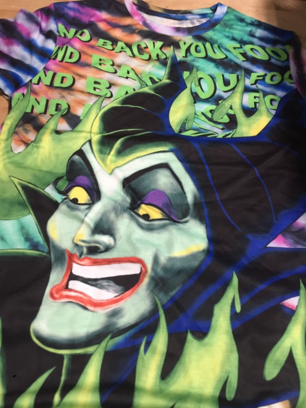 Photo 2 of Disney Villains x Heidi Klum Maleficent Fire Tie Dye T-Shirt
