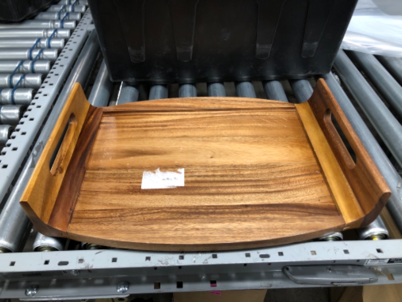 Photo 1 of 21" x 15" food tray, brown wood