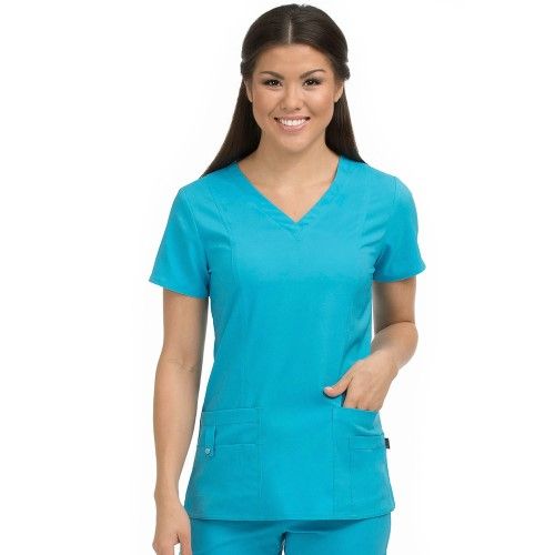 Photo 1 of Activate by Med Couture Women's in Motion V-Neck Solid Scrub Top (L)
