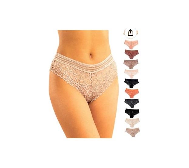 Photo 1 of Alyce Ives Intimates 12 Pack Womens Lace Bikini Assorted Colors, size XL
