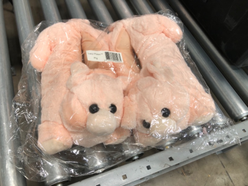 Photo 2 of Lazy Paws Adult-Sized Pig Slippers (Size Medium Only)
