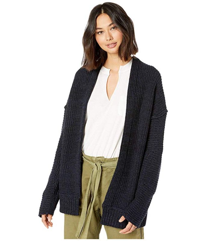 Photo 1 of Free People Women's Open Cardigans BLACK - Black High Hopes Open Cardigan
