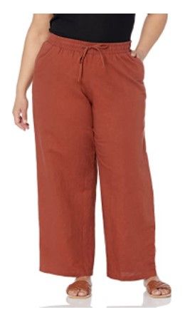 Photo 1 of Amazon Essentials Women's Plus Size Linen Blend Drawstring Wide Leg Pant
SIZE 3XL