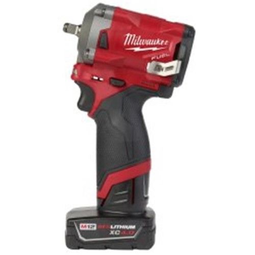 Photo 1 of "Milwaukee M12 2554-22 M12 FUEL 12V 3/8-Inch Cordless Stubby Impact Wrench Kit"
